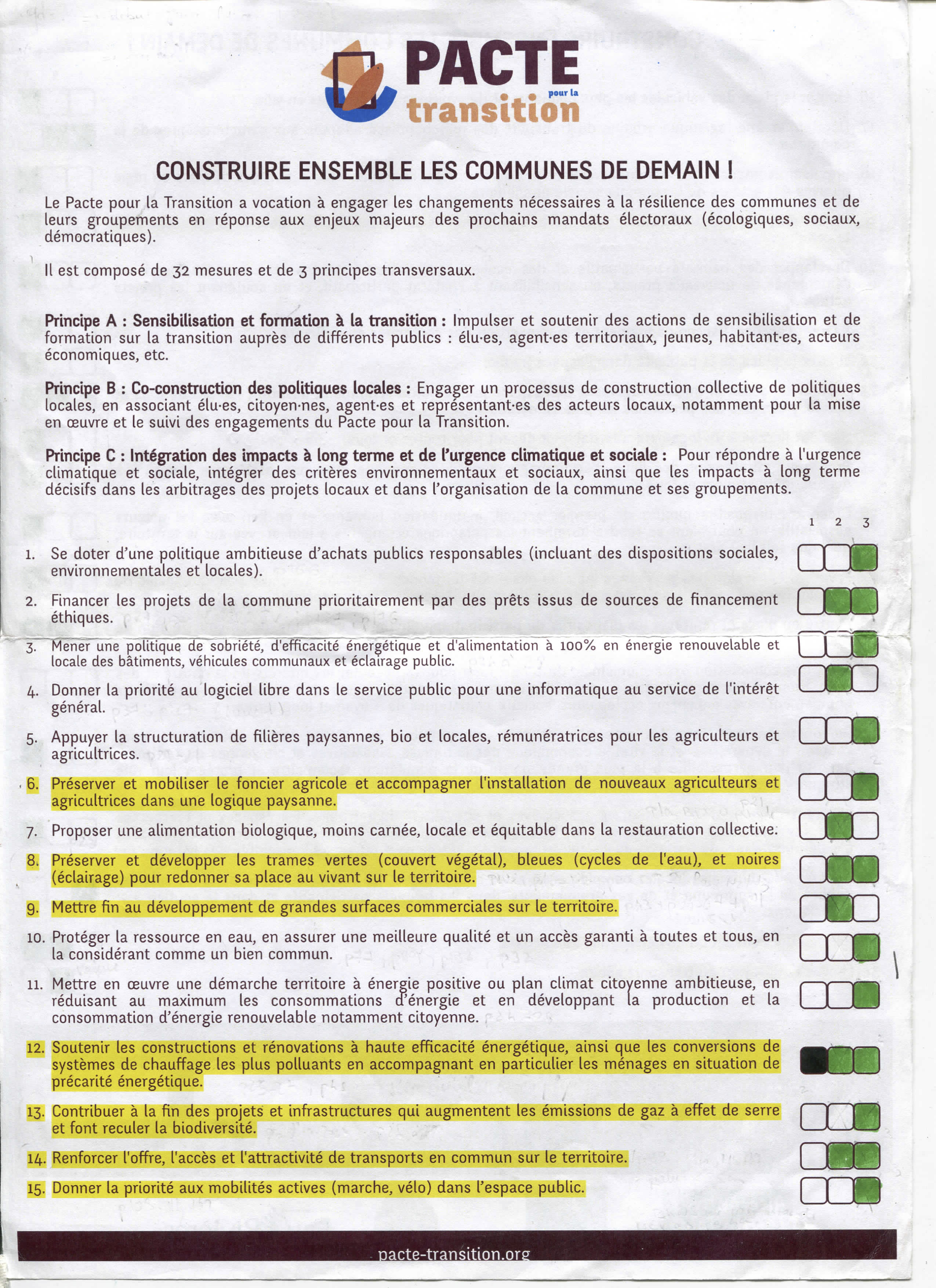 Pacte pour la transition