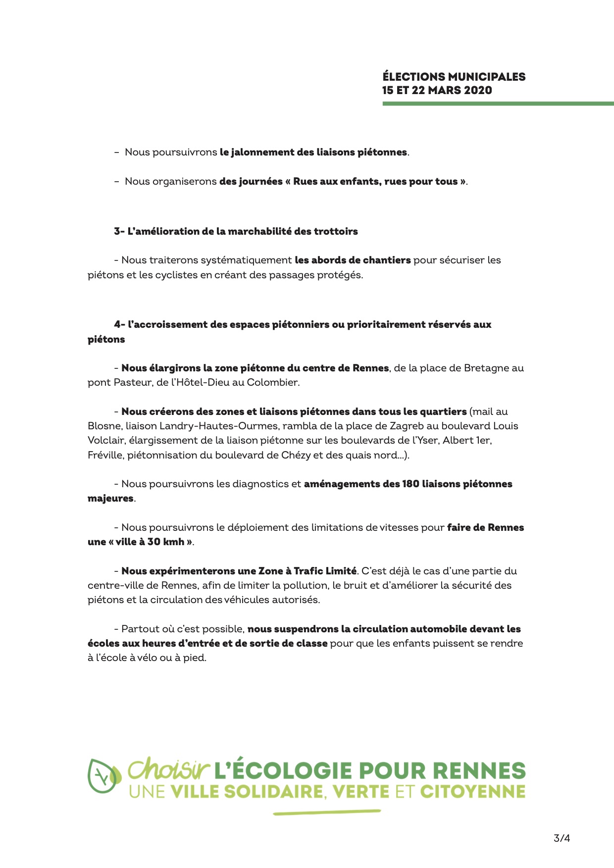Page 3 de notre courrier réponse à l'enquête de 60 Millions de Piétons